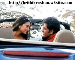 Hrithik Amisha in BMW car in song of movie Kaho Naa Pyaar Hain